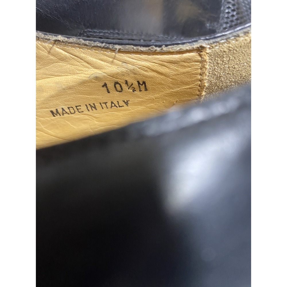 Paul Fredrick Monk Strap Mens Dress Shoes Sz 10.5 M Black Leather  Made In Italy - Picture 10 of 16
